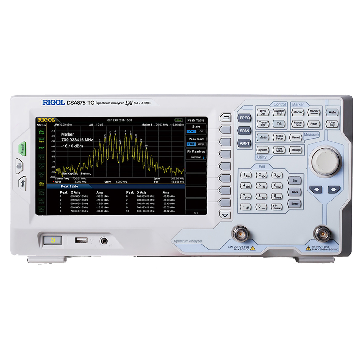 Анализатор спектра RIGOL DSA875-TG с трекинг-генератором - 1